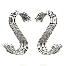 20 Pack 3.4&quot; S Shaped Hooks Stainless Steel Metal Hangers Hanging Hooks ... - $11.99