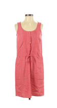 Tommy Hilfiger Size Small Sleeveless Coral Polka Dot Dress Button Front Dress - £25.07 GBP
