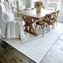 Rugs Area Rugs Outdoor Rug Indoor Outdoor 5x7 White Rugs Carpet Large Patio Rugs - £111.08 GBP