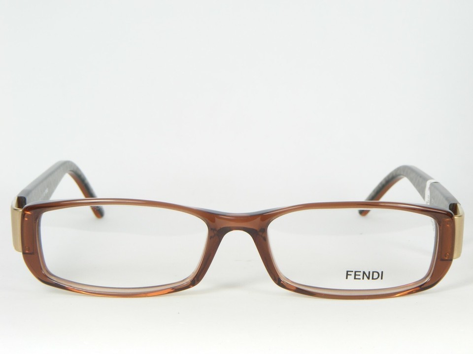 NEW FENDI F671 239 BROWN TRANSPARENT EYEGLASSES GLASSES FRAME 51-16-130mm Italy Item image 2