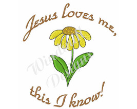 Jesus Loves Me - machine embroidery design - £2.74 GBP