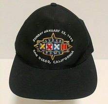NOS Super Bowl XXXII San Diego 1998 Black Snapback Hat Cap - £22.28 GBP