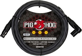 Pig Hog Phmh10Grr Hex Series, 10Ft Right Angle Mic Cable, Grey - £28.61 GBP