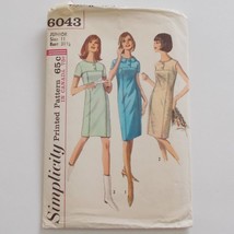 Simplicity 6043 Pattern Mod Dress Junior Size 11 Bust 31 1/2 Vintage 60s - £18.18 GBP