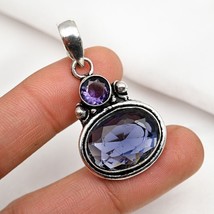 Iolite Gemstone 925 Silver Pendant Handmade Jewelry Pendant Gift For Women - £5.67 GBP