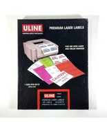 ULINE Premium Laser CD Labels WHITE Matte 86 Sheets 172 Labels OPEN BOX ... - €15,60 EUR