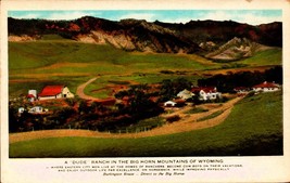 Vintage Wb POSTCARD-&quot;DUDE&quot; Ranch In The Big Horn Mountains Of Wyoming BK66 - £5.14 GBP