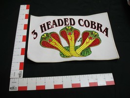 Cobra Very Large Patch with Three Cobras vintage advertising Patch - £15.57 GBP