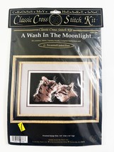 Cross My Heart Cats Classic Cross Stitch Kit A Wash in the Moonlight (NEW SEALED - £19.63 GBP