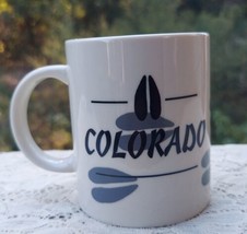 Colorado Souvenir Coffee Mug Elk Head and Hoof Prints Outdoors Theme - £15.66 GBP