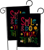 Smile Do Your Things - Impressions Decorative 2 pcs Garden Flags Pack GP192201-B - £24.68 GBP