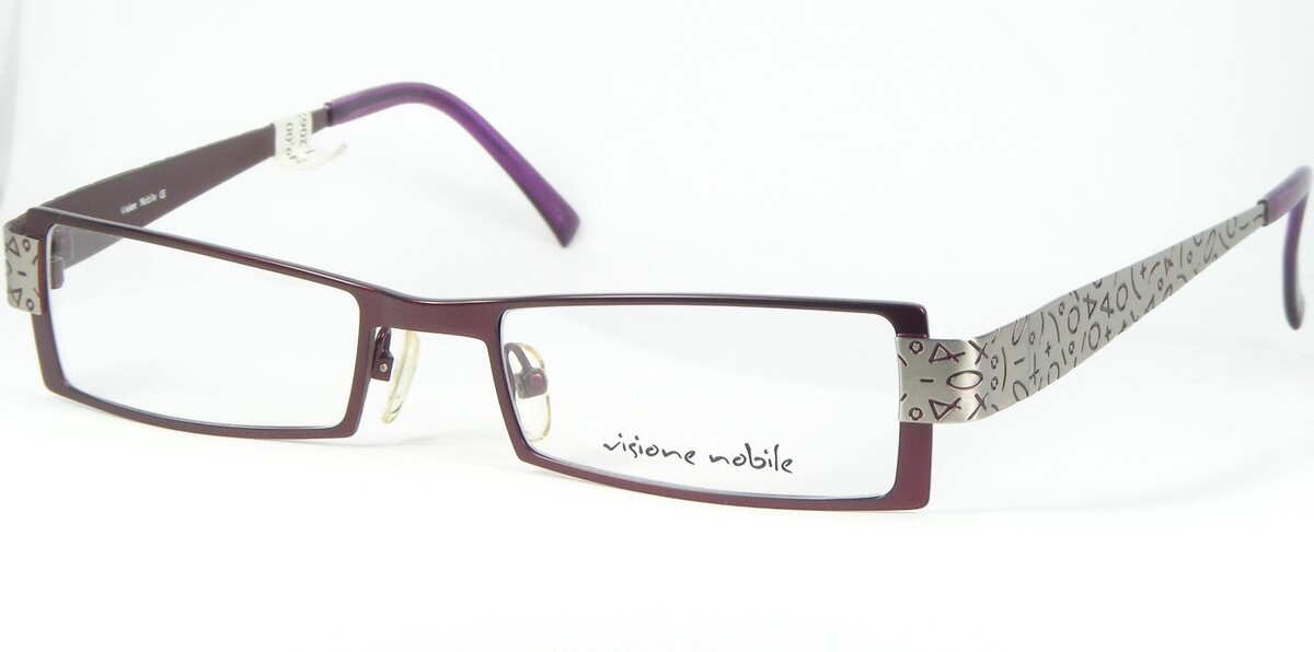 Visione Nobile VD214 C7 Plum/Argento Occhiali Montatura Metallo 50-18-140mm - $66.31
