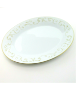 Noritake DUETTO Large Oval Serving Tray Platter 12&quot; Gold Trim China Japan - $34.50 CAD