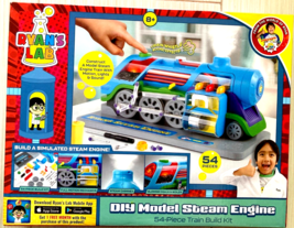 Ryan&#39;s Lab DIY Model Steam Engine 54-Piece Train Building Kit - $27.71