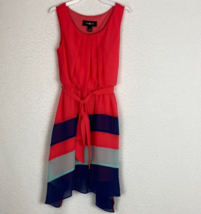 Amy Byer Girls&#39; Sleeveless Color block Shark bite Hem Dress Size 7 Preowned - £8.01 GBP
