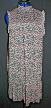 Maurices Dress Feminine L Pink Ditsy Floral Sleeveless Smocked High Neck... - $18.99