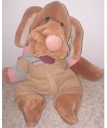 Ganz Bros Wrinkles The Brown Dog Hand Puppet Plush Overalls Puppy 17” - $376.14 MXN