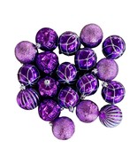 Purple Ornaments Lot of 19 Silver Glitter Ball Easter Decor Christmas 2.... - €10,21 EUR