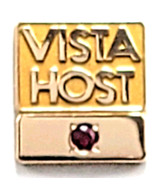 Vista Host Employee Service Award Pin 10K GF Ruby Gem Recognition Hotel ... - $603.18 MXN