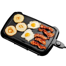 OVENTE Electric Griddle with 16 x 10 Inch Flat Non-Stick Cooking Surface, Adjust - £48.54 GBP