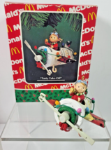 Vtg 1994 McDonalds Treasury Christmas Ornament Tasty Take-Off &amp; Box Enesco Elf - £18.67 GBP