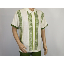 Men Silversilk 2pc walking leisure Matching Suit Italian woven knits 51011 Green image 4