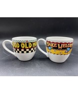 Mary Engelbreit &quot;Make Welcome Present Guest&quot; “Good Old Mom” LOT 2 Cups - $22.27