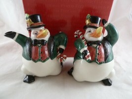 Fitz and Floyd Snow Business  Christmas Penguin Cream and Sugar Set - £19.67 GBP