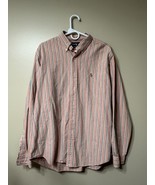 Polo Ralph Lauren Mens Dress Shirt XL Classic Fit Striped Flesh Pony - $34.04 CAD