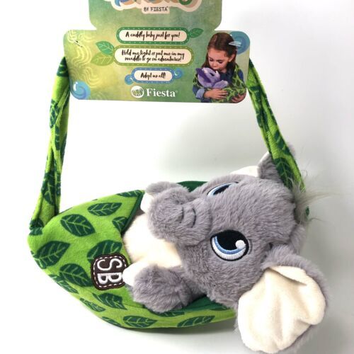 Swaddle Babies by Fiesta Elephant Plush Stuffed Animal with Sling Carrier New Other