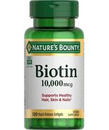 Nature&#39;s Bounty Biotin Hair Skin and Nails Vitamins, Supports 10,000 mcg... - €12,79 EUR