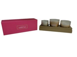 Ulta Limited Edition Vanilla Glow 3pc Luxury Candle Set 2021 Gold White Frost - £18.67 GBP