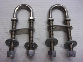 PAIR-USA-Stainless Eye U-Bolt 1-3/4&quot; x 4-3/8&quot;x1/4&quot;D Security loop, Trans... - $15.83