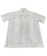 Vintage Don Robert White Button Up Shirt Large Permanently Pressed Embro... - $26.16