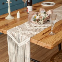 100 Inches Macrame Table Runner Woven Wedding Table Decor Handmade Boho ... - $45.99