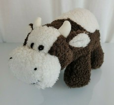 Russ Clementine Stuffed Plush Cow White Brown # 3654 Curly Fur 11&quot; 7&quot; - £46.89 GBP