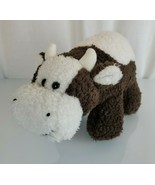 Russ Clementine Stuffed Plush Cow White Brown # 3654 Curly Fur 11&quot; 7&quot; - £44.93 GBP