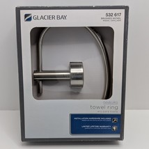 Glacier Bay Innburg Towel Ring Brushed Nickel 532617 Bath Hardware Set New - $11.47