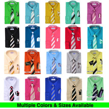 Berlioni Italy Toddlers Kids Boys Long Sleeve Dress Shirt Set With Tie &amp;... - $24.14