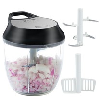 Manual Vegetable Chopper, Hand Pull String Garlic Mincer Onion Cutter Fo... - $33.99