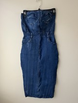 Strapless Blue Denim Dress Body-Con Size M - $15.83