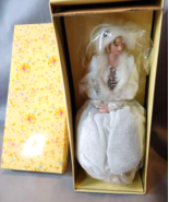 Doll Putting on the Ritz Popular Creations Porcelain 2002 &amp; Stand 8 in N... - $24.70