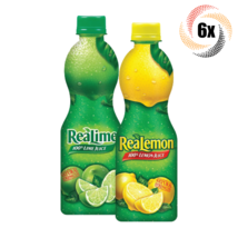 6x Bottles ReaLime &amp; ReaLemon 100% Real Juice | 8 fl oz | Mix &amp; Match Fl... - £24.68 GBP