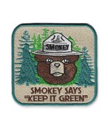 SMOKEY SAYS KEEP IT GREEN IRON ON PATCH 3.5&quot; Wildfire Awareness Embriode... - $111.80 MXN