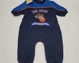 Vintage Little Big Dogs Basketball Sweatsuit Coverall Baby Newborn 3-6 M... - £42.97 GBP