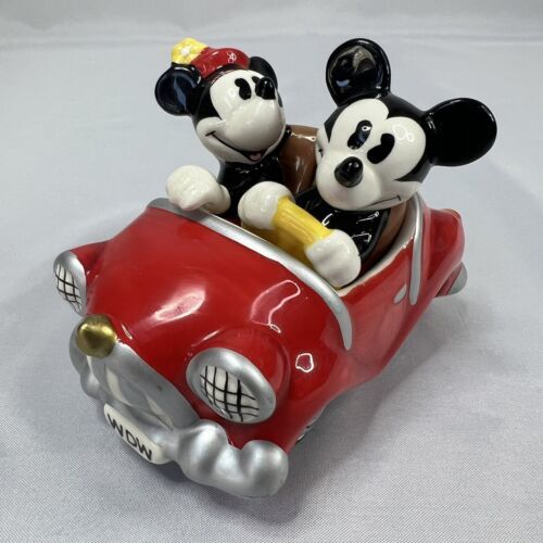 Mickey and Minnie Mouse Car Salt Pepper Shaker 3pc Set - $37.70