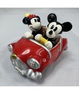 Mickey and Minnie Mouse Car Salt Pepper Shaker 3pc Set - £28.36 GBP