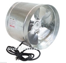 New 10&quot; DUCT FAN 660CFM Booster Blower Grow Light Inline Cool Air Vent Fan - £51.90 GBP