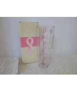 LENOX CRYSTAL BUD VASE GIFT OF KNOWLEDGE BREAST CANCER 8&quot; MINT - $441.00 MXN