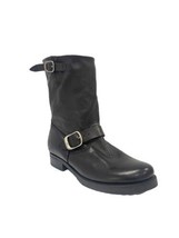Frye Veronica Short Moto Boots Womens 9.5 B US Black Leather Buckle Ankl... - £116.76 GBP